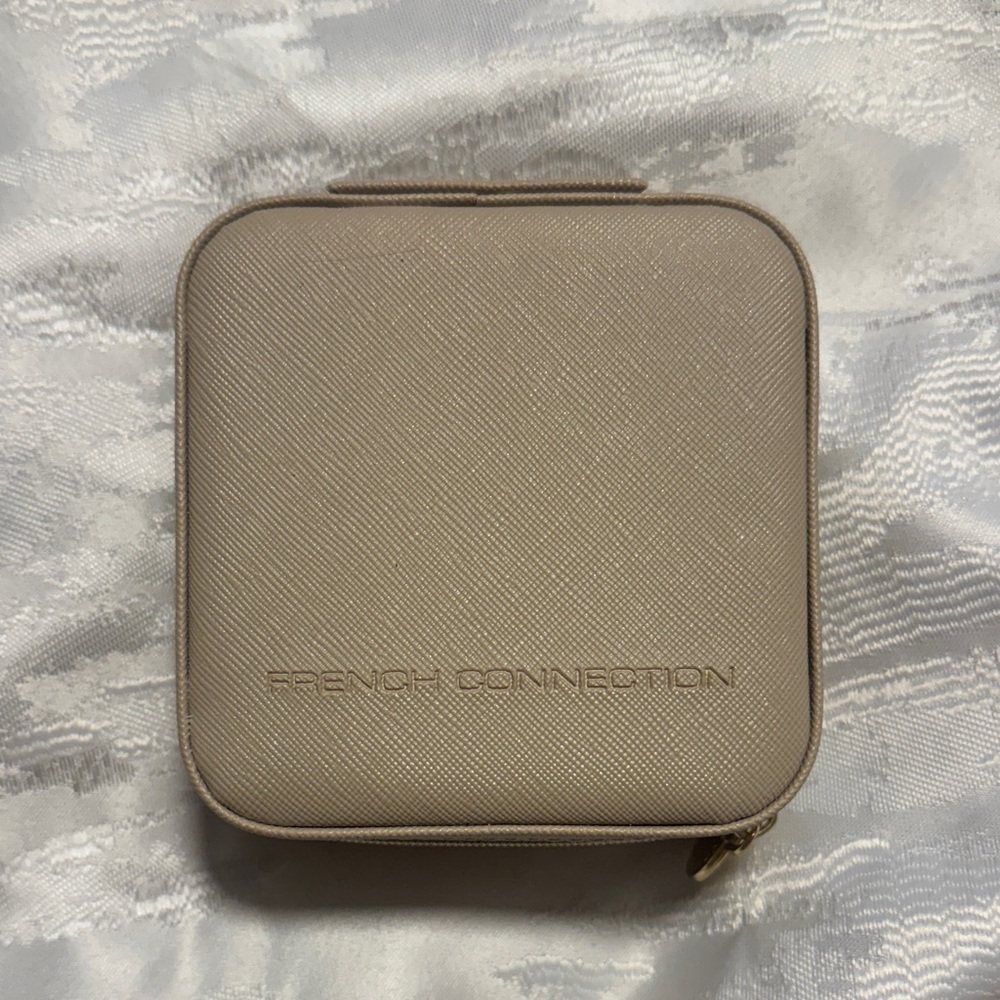 French Connection Beige Travel Compact Case